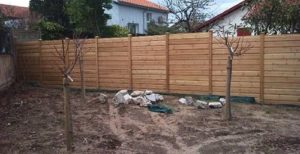 Pose de Palissade brise vue en bois